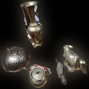 Lot of Vintage Brass Decor